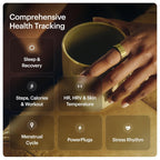 ULTRAHUMAN Ring AIR - Bionic Gold - Size 12 - Smart Ring | No Monthly Subscription | Size First with Sizing Kit | Sleep Tracking Wearable - Heart Rate - Fitness Tracker