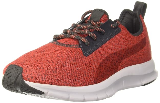 Puma womens Flexracer HM NU Wn's Dark Shadow-Hot Coral Sneaker - 7 UK