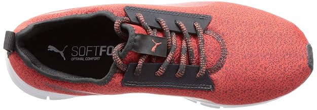 Puma womens Flexracer HM NU Wn's Dark Shadow-Hot Coral Sneaker - 7 UK