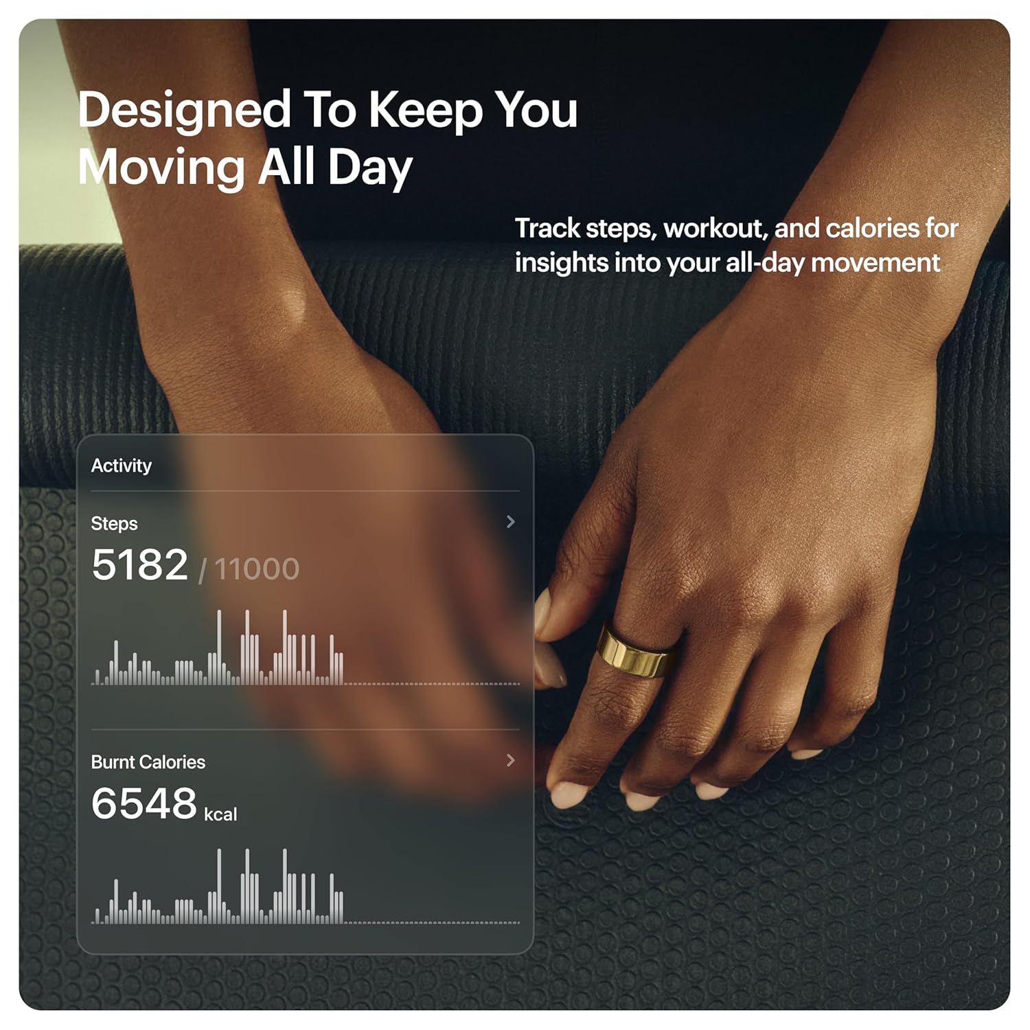 ULTRAHUMAN Ring AIR - Bionic Gold - Size 12 - Smart Ring | No Monthly Subscription | Size First with Sizing Kit | Sleep Tracking Wearable - Heart Rate - Fitness Tracker