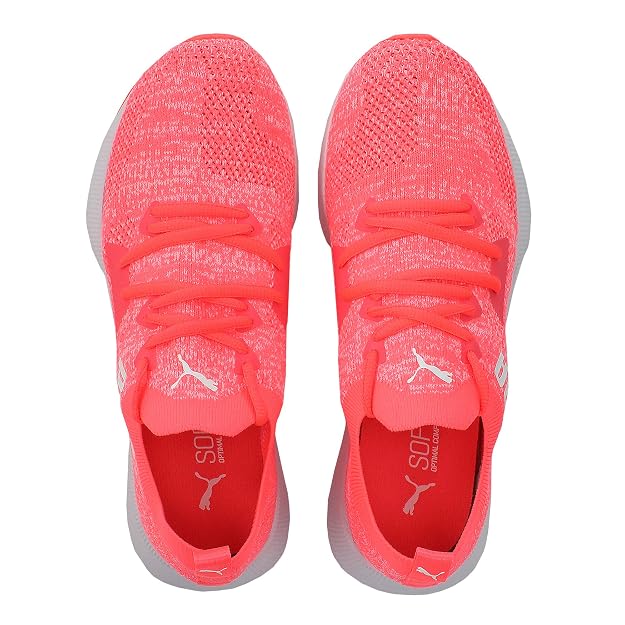 Puma Women's Flyer Runner Engnr Knit Wn s Ignite Pink White Running Shoe-3 Kids UK