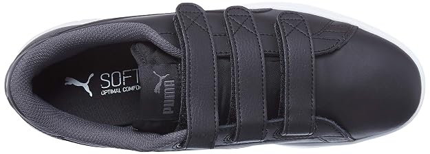 Puma Unisex Adult Smash v2 V Pu Black-Castlerock White Low Boot-7 UK