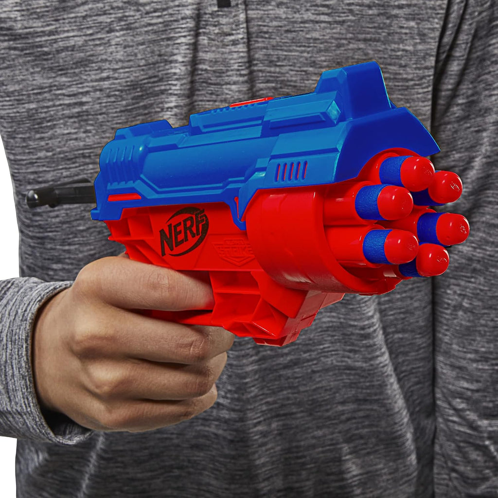 Nerf Alpha Strike Cobra RC-6 Targeting Set, 17 Pieces, Blaster, 6-Dart Blasting, 4 Half-Targets, 12 Darts, Multicolor