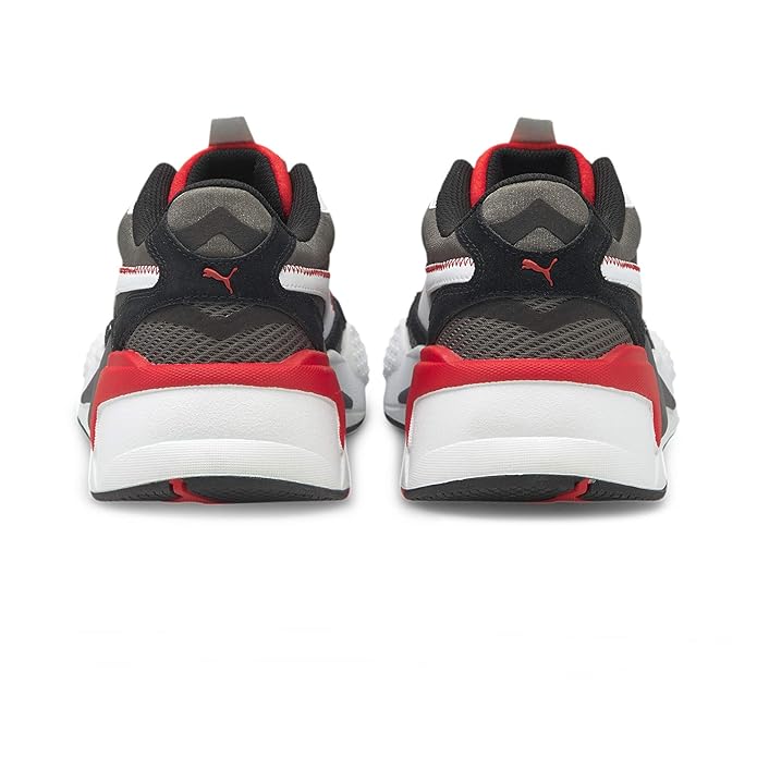 Puma unisex-adult RS-X³ Twill AirMesh Castlerock-Poppy Red Sneaker (36884502)