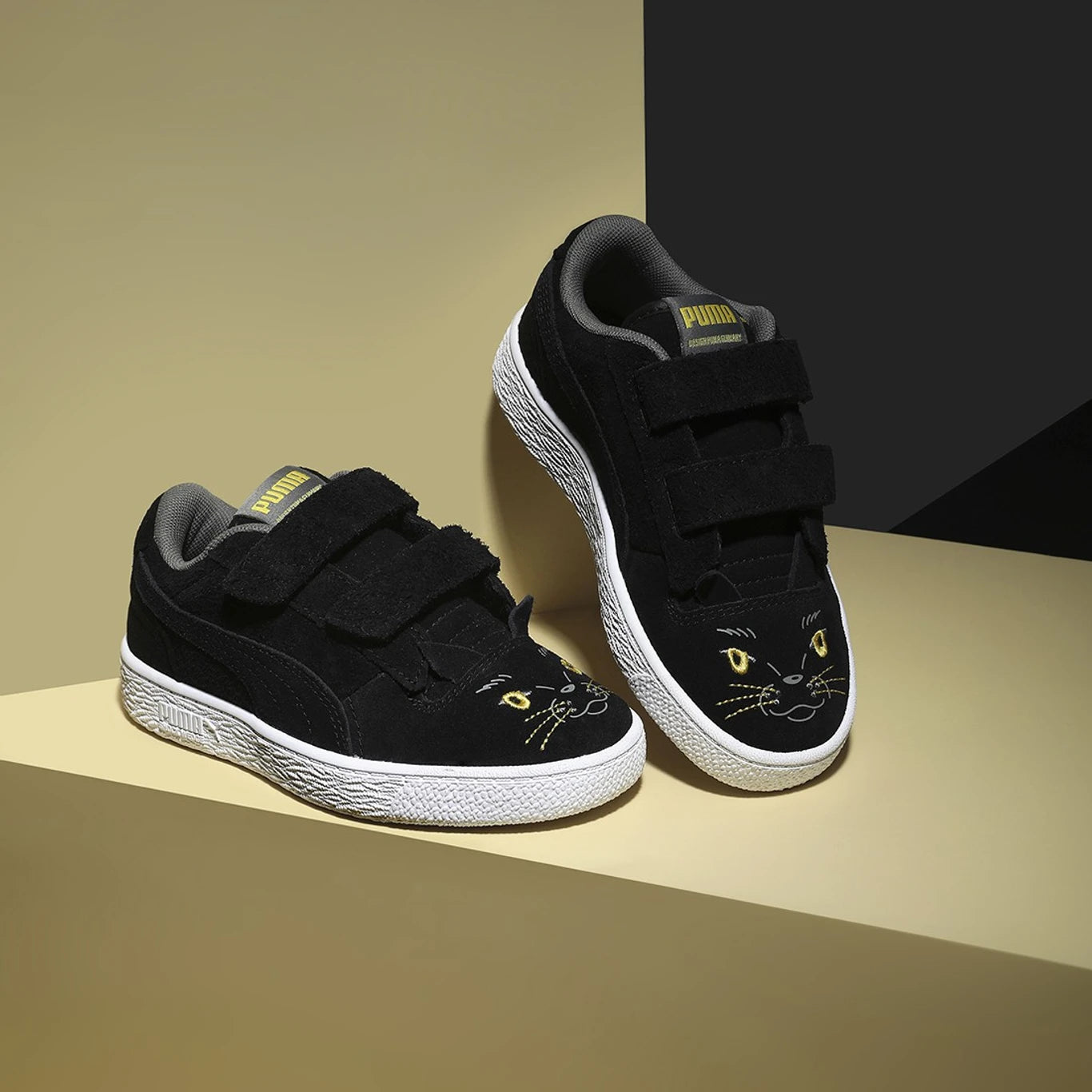 PUMA Velcro Sneakers For Boys & Girls (Black, 12 ,  5-6 years )