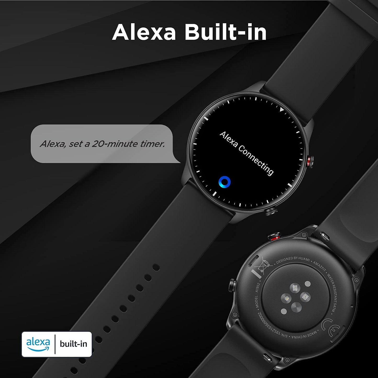 Amazfit GTR 2 Smart Watch  Bluetooth Call, with Alexa GPS Waterproof, Classic