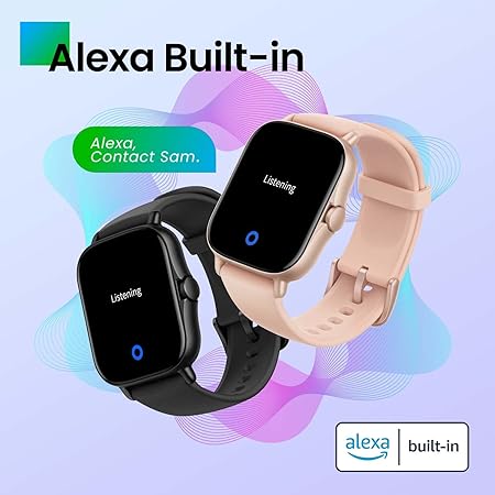 Amazfit GTS 2 (New Version) Smart Watch with Ultra HD AMOLED Display, Built-in Amazon Alexa, Built-in GPS, SpO2 & Stress Monitor, Bluetooth Phone Calls, 3GB Music Storage, 90 Sports Modes(Space Black)