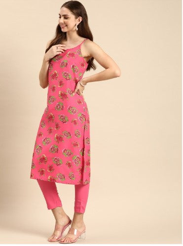 Anouk Women Floral Printed Regular Kurta With Trousers Dupatta