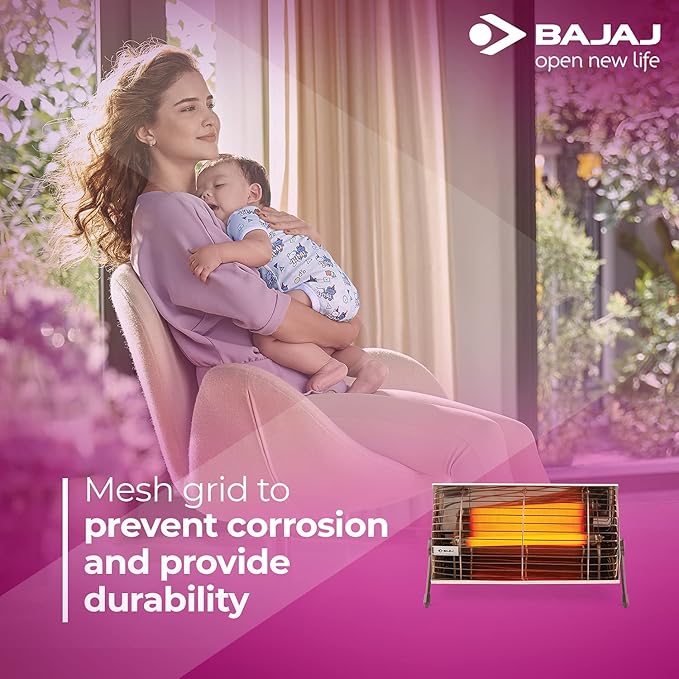 Bajaj Minor 1000 Watts Radiant Room Heater | ISI Approved