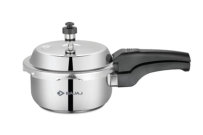 Bajaj PCX 2Ib SS 2 Litres Outer Lid Stainless Steel Pressure Cooker