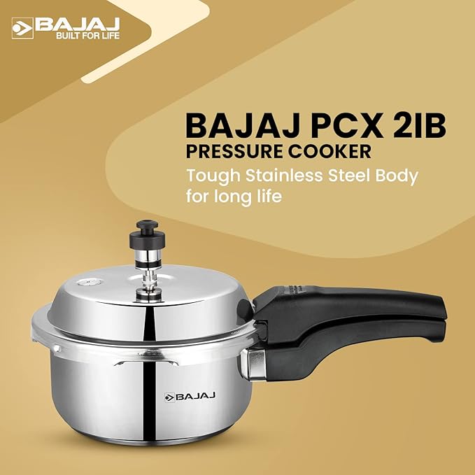 Bajaj PCX 2Ib SS Litres Outer Lid Stainless Steel Pressure