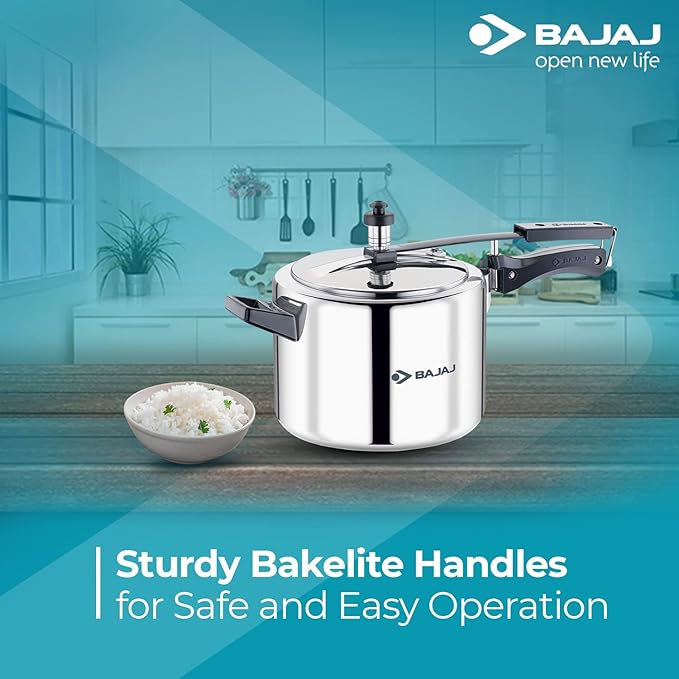 Bajaj Pcx 45 Ss litre Stainless Steel Pressure Cooker With Inner