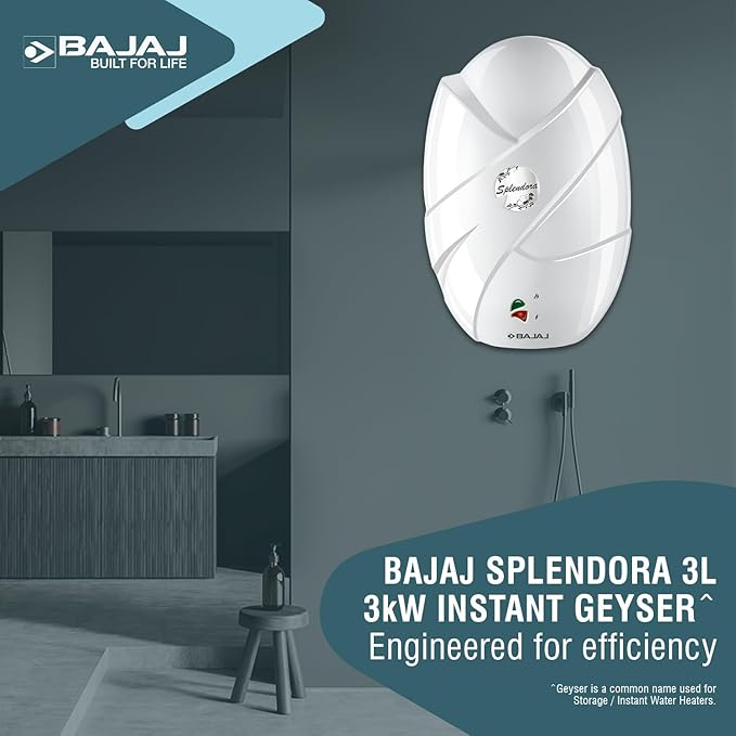 Bajaj Splendora 3L 3KW Vertical Instant Water Heater For Home