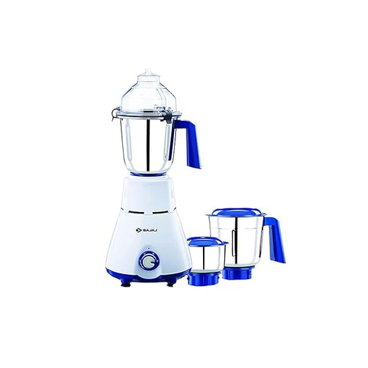 Bajaj Typhoon 750W Mixer Grinder | Nutri-Pro Feature | 3 Jars | Anti-Slip Handles 【White】