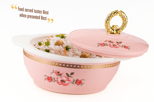 SANJEEV KAPOOR Premium HOUSEWARE Fiesta 1500 Casserole Pink | Stainless Steel | Insulated |BPA Free | Food Grade | Recyclable