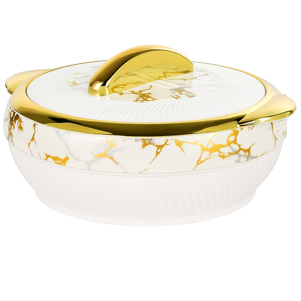SANJEEV KAPOOR Premium HOUSEWARE Marriott 2000 Casserole White | Stainless Steel | Insulated |BPA Free | Food Grade | Recyclable