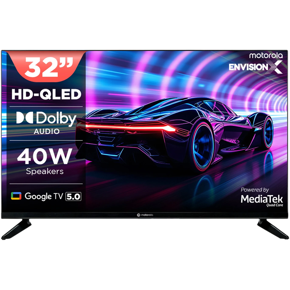 MOTOROLA 80 cm (32 inch) QLED HD Ready Smart Google TV (32HDGQMDDAQ)