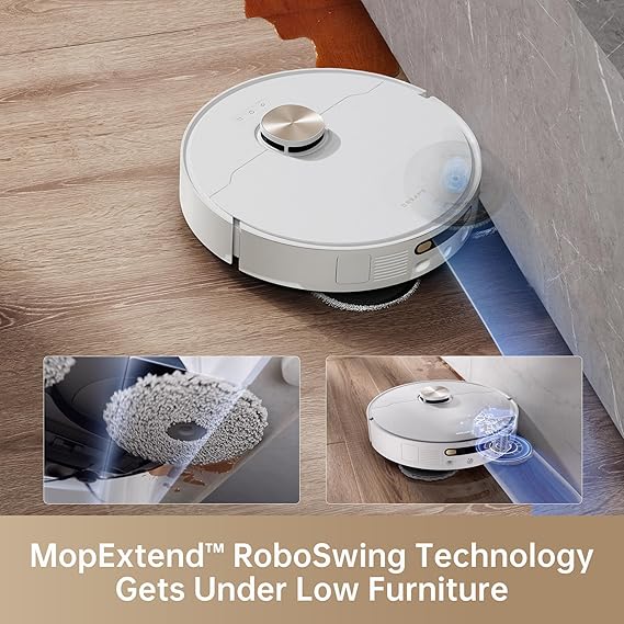 DREAME X40 Ultra Robotic Vacuum with Removable & Liftable Mop, 12,000Pa Suction, Side Brush Extensive Cleaning, 158°F Mop & Washboard Self Cleaning, Auto-Empty, Auto Refill, liftable Brushes