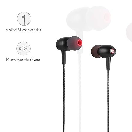 Gunter & Hanke Shadow X3 in-Ear Bluetooth Wireless Earphone with Mic Heavy Bass Superb Sound, Long Battery Life 360 Hrs Standby time (Black)