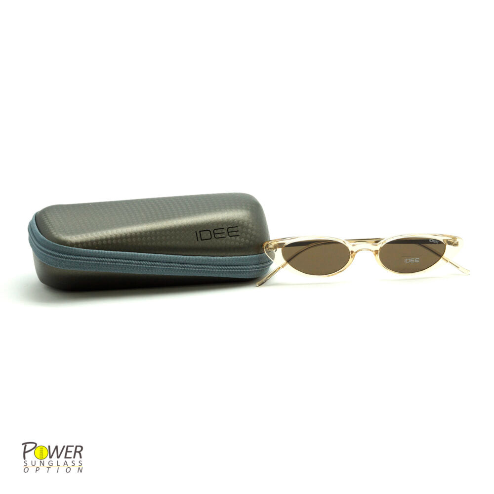 IDEE ACETATE FULL FRAME IDEE-S2580-C3 TRANSPARENT BROWN CAT EYE WOMEN SUNGLASSES