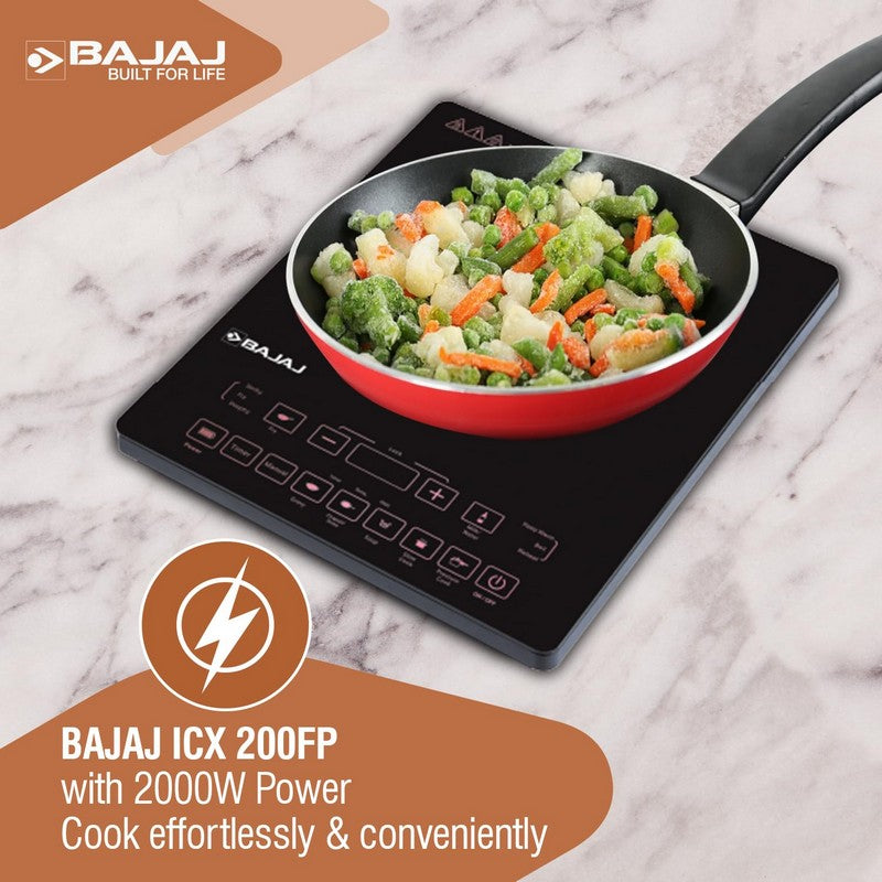 Bajaj ICX 200FP 2000W Induction Cooktop, Black