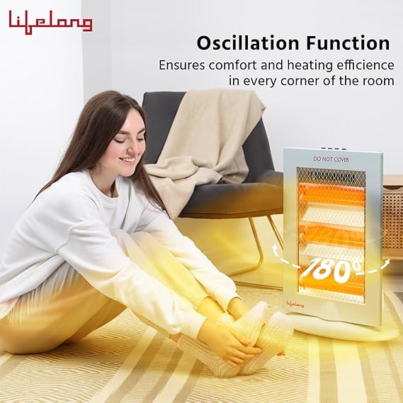 Lifelong Regalia Plus 1200 Watts Halogen Room Heater (LLHH921, Grey)