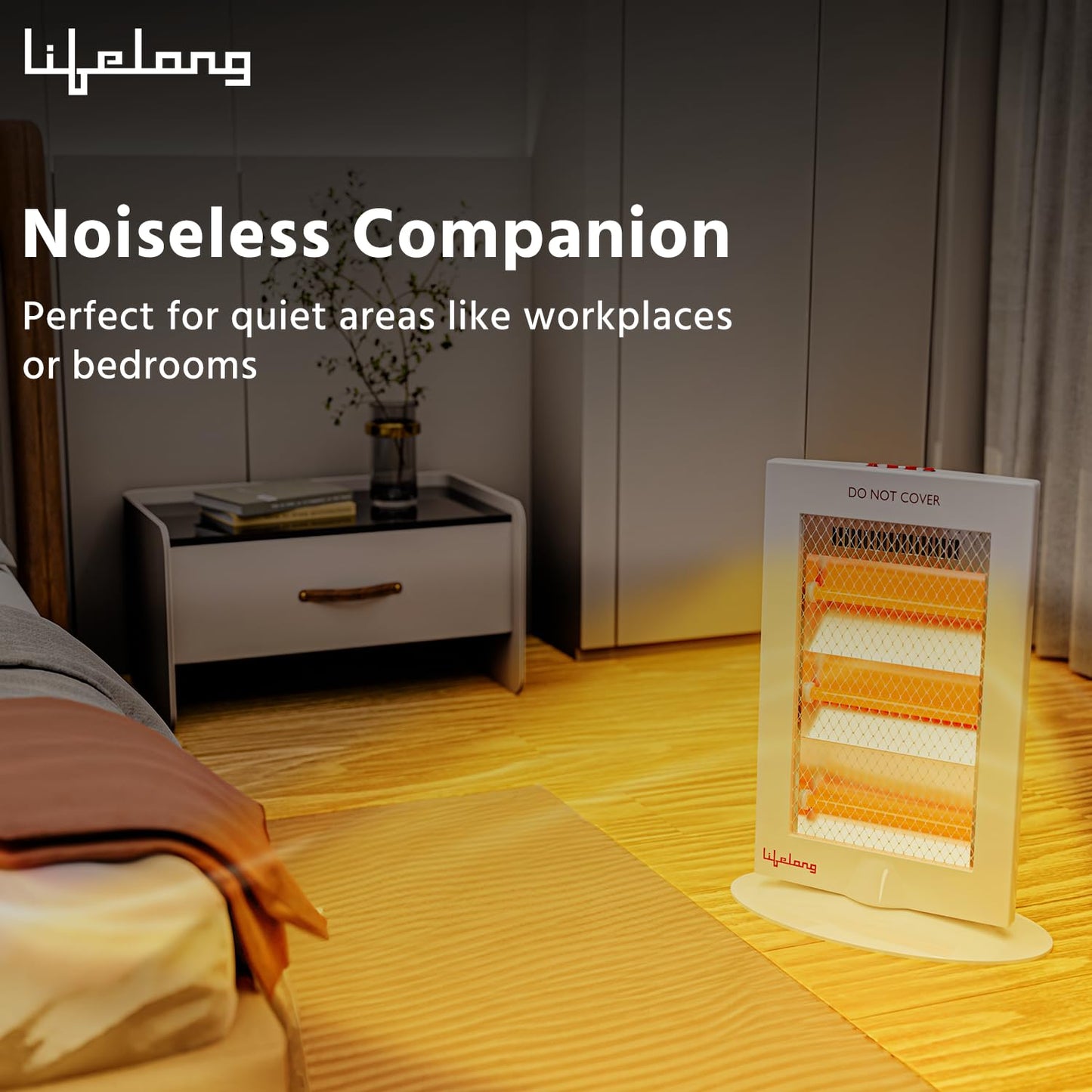 Lifelong Regalia Plus 1200 Watts Halogen Room Heater (LLHH921, Grey)