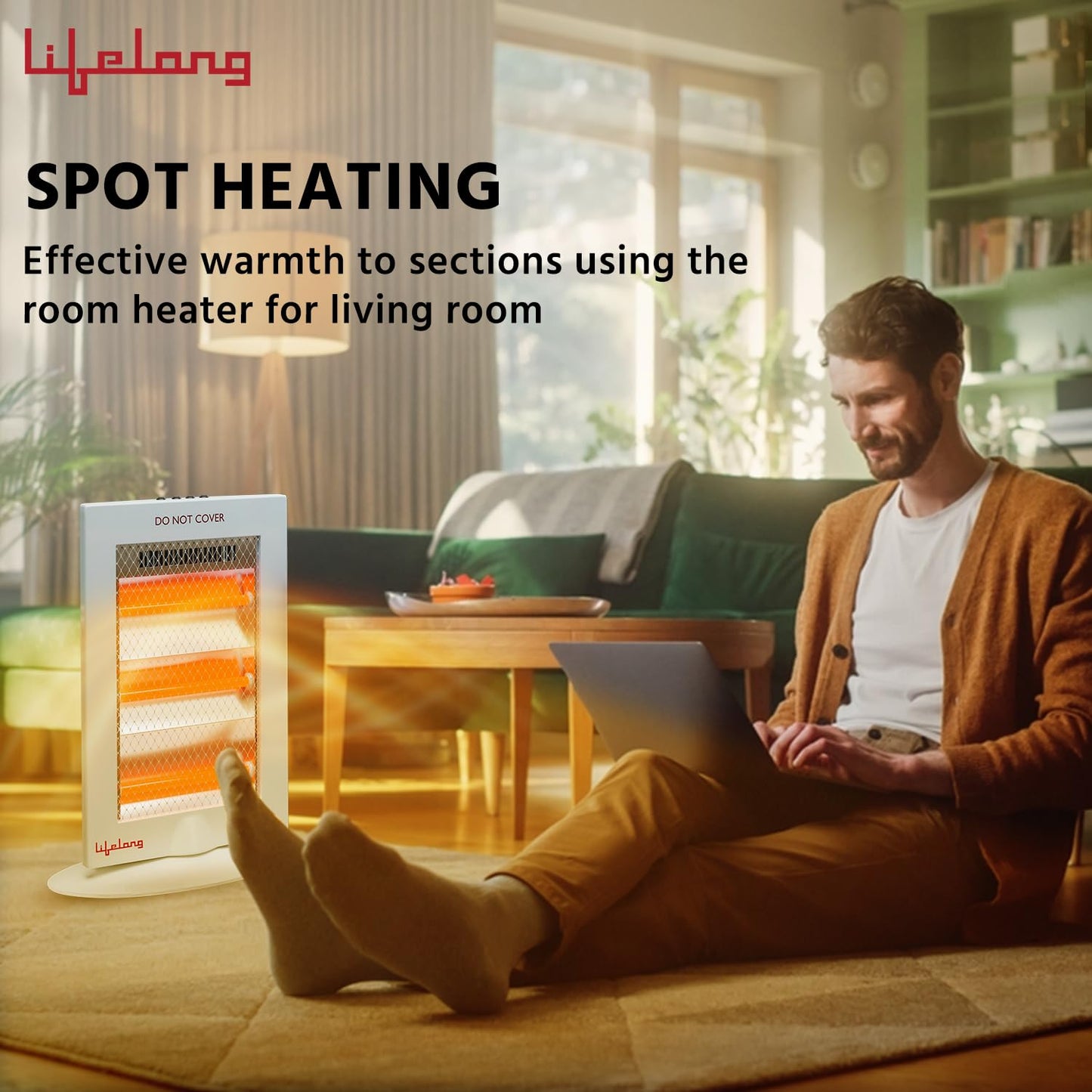 Lifelong Regalia Plus 1200 Watts Halogen Room Heater (LLHH921, Grey)