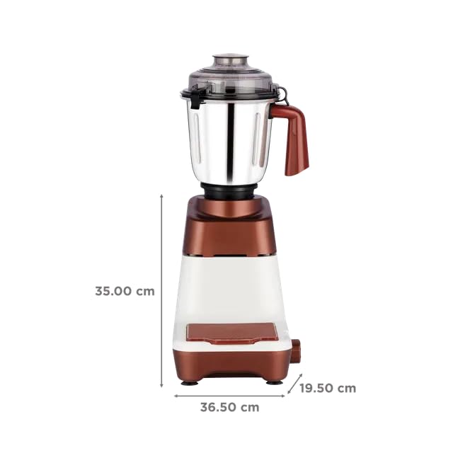 MORPHY RICHARDS MIXER GRINDER LUSH 640111 WHITE + METALLIC BROWN COLOUR 750W WITH 3 JARS