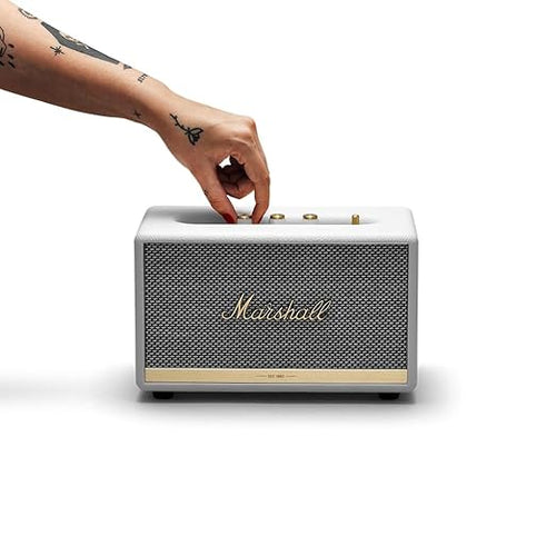 Marshall Acton II Wireless Bluetooth Powered Speaker (White), 30 Watts