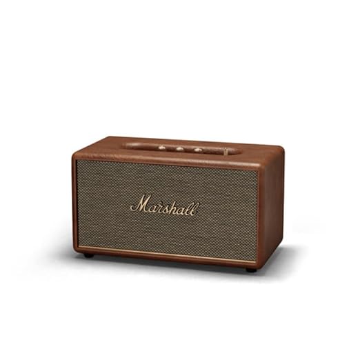 Marshall Stanmore III Wired Connectivity Home Speaker with Bluetooth 5.2 & RCA or 3.5mm Input - Brown
