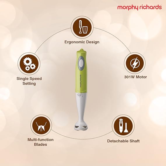 Morphy Richards Pronto Super Hand Blender, 301W (Green)