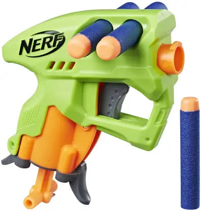 Nerf Elite Nano Fire Blaster, Single-Shot Blaster, Incl. 3 Darts, for Ages 8+ Guns & Darts  (Blue)