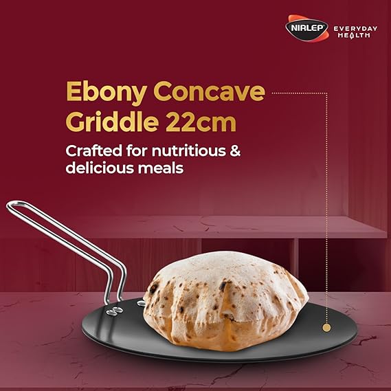 Nirlep Ebony ECG22N  Concave Roti Tawa 22 cm