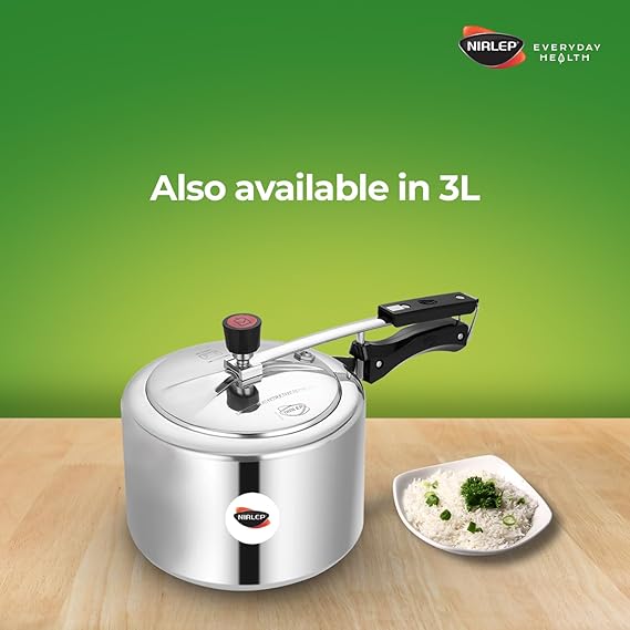 Nirlep Nutri Health 5 Liter Inner Lid Aluminum Pressure Cooker with Induction Bottom