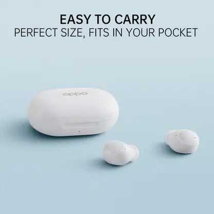 Oppo Enco Buds Bluetooth True Wireless in Ear Earbuds(TWS) with Mic, 24H Battery Life, Supports Dolby Atmos Noise Cancellation During Calls, IP54 Dust & Water Resistant,(White, True Wireless)