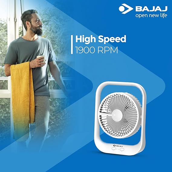 Bajaj PYGMY 178mm White Personal Fan, Regular
