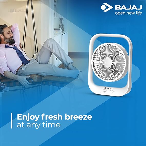 Bajaj PYGMY 178mm White Personal Fan, Regular