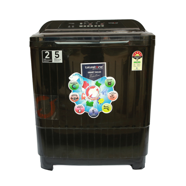 Telestone TURBO 10 KG Semi-Automatic Washing Machine with Electronic Touch Panel