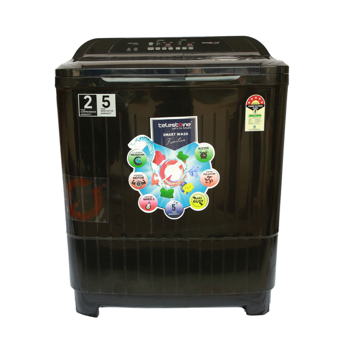 Telestone TURBO 10 KG Semi-Automatic Washing Machine with Electronic Touch Panel