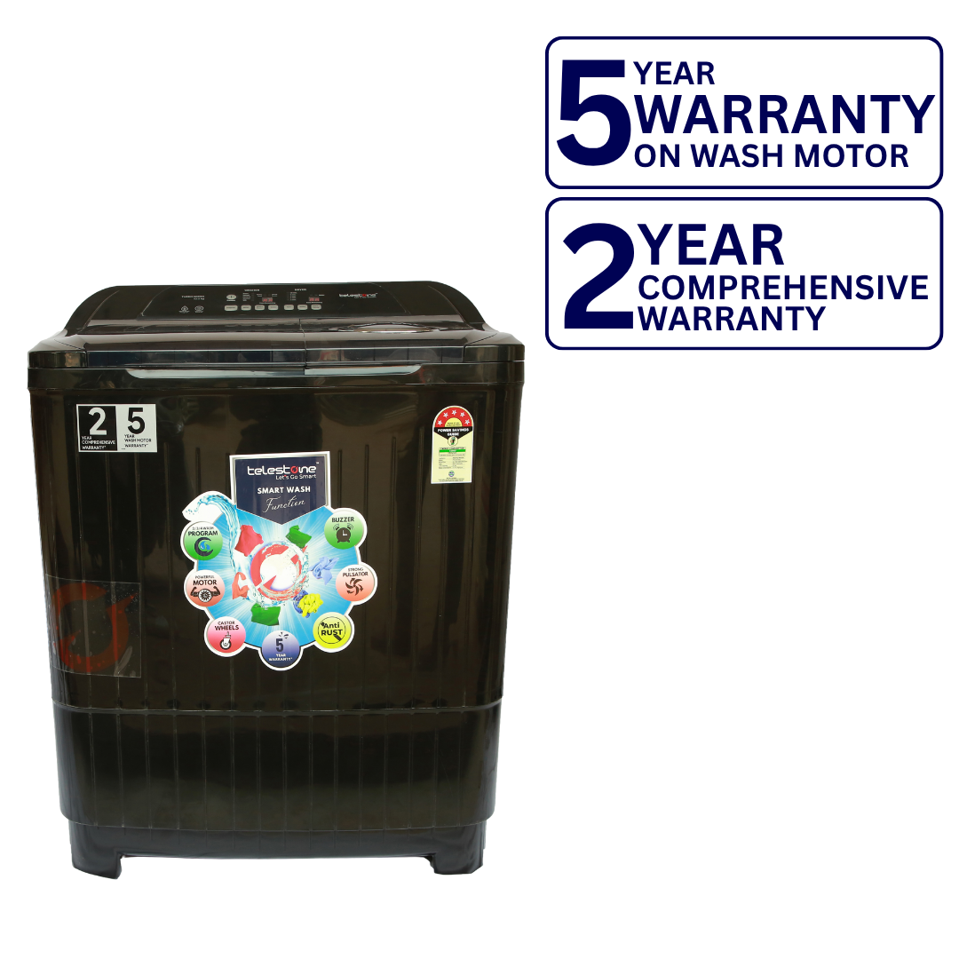 Telestone TURBO 10 KG Semi-Automatic Washing Machine with Electronic Touch Panel