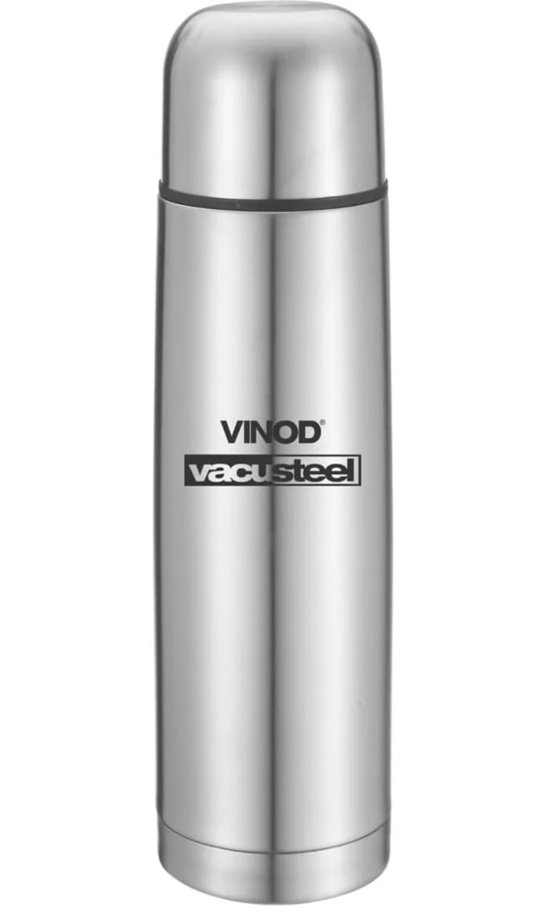 Vinod Classic 24 Hours Hot and Cold Flask Bottle with Copper Coating Inside and Fabricated 18/8 Stainless Steel Outside with Handle | Stainless Steel Water Bottle for Daily Use - 1.5 litres (Silver)