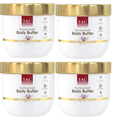 TAC - The Ayurveda Co. Kumkumadi Body Butter, 200 g (Pack of 4)