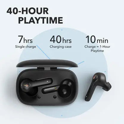 Soundcore Life P2 Bluetooth Headset with Mic  (Black, True Wireless)