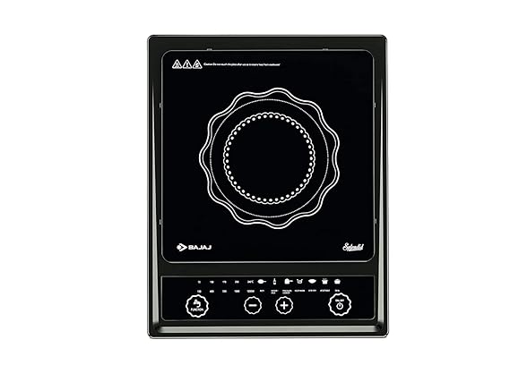 Bajaj Splendid 1200 Watt Induction Cooktop | 7 Auto Cook Menus | Tactile Push Buttons