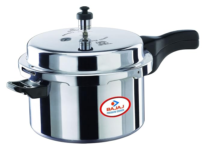 Bajaj Aluminium Pressure Cooker with Outer Lid, 2 litres, silver - PCX 2
