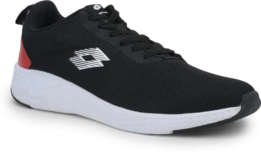 Lotto Men Vega Running Shoes Black/White Running Shoes For Men  (Black , UK-9)