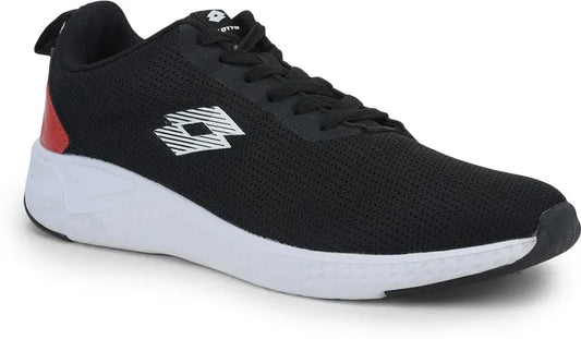 Lotto Men Vega Running Shoes Black/White Running Shoes For Men  (Black , UK-9)