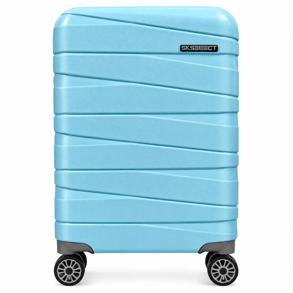 Sk Select 20-Inch Lightweight Cabin Luggage Trolley Bag with 8 Wheels, 360° Spinner Wheels, and Spacious Storage