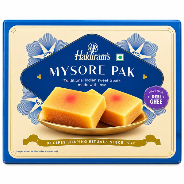 Haldiram’s Mysore Pak 400g – Buy 1 Get 1 Free | Traditional Indian Sweet, Festive Special Offer
